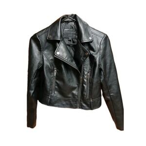BERNARDO Black‎ Short stylish biker Jacket Women Size XS #359C